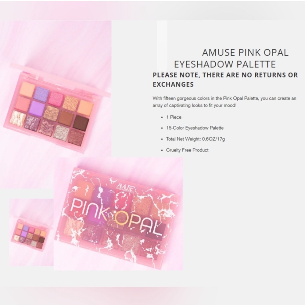 Amuse Professional Pink Opal Makeup Palette - Picture 4 of 4